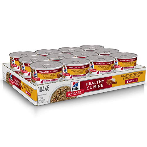  Hill's Science Diet Wet Cat Food, Adult, Healthy Cuisine, Roasted Chicken & Rice For Healthy Weight & Weight Management, 2.8 Oz. Cans, 24-Pack