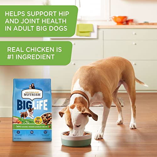  Rachael Ray Nutrish Big Life Dry Dog Food, Savory Chicken, Barley & Veggies, 40 Pounds