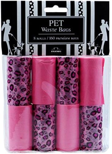  NVMK SALES Nandog Waste Bag Replacements (8 Pack), Pink Paisley