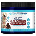  Texas Pet Company Flea Defender Flea And Tick Prevention For Dogs, Chewables For Large To Small Dogs, Natural Bacon Flavor Flea & Tick Control Treats For Dogs Soft Chew Supplement, Made In The USA.