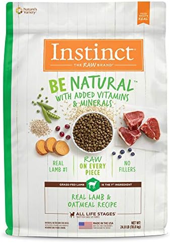  Instinct Be Natural Real Lamb & Oatmeal Recipe Natural Dry Dog Food, 24 Lb. Bag