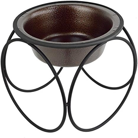  Platinum Pets Olympic Single Diner Feeder With Stainless Steel Dog Bowl, Large, Midnight Black