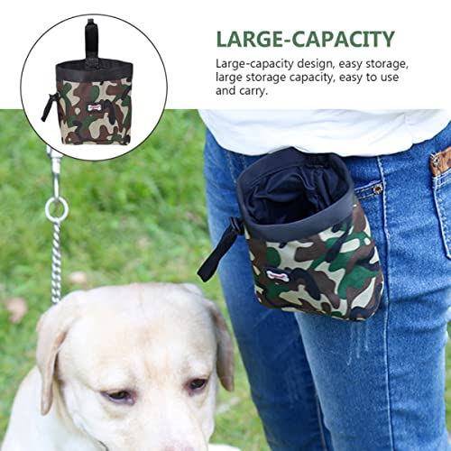 GENERIC 3pcs Kibbles Coin Carrier Container Key Pouches Dog Cm Green For Use Supplies Purse Bags Holder Walking Training X Food Snack Camouflage Outdoor Indoor Doggie Reward Small Treat