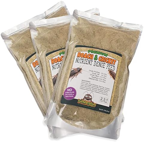  Roach World Premium Roach Chow For Dubia & Crickets With Super Foods - Ca:P Balanced (24oz)