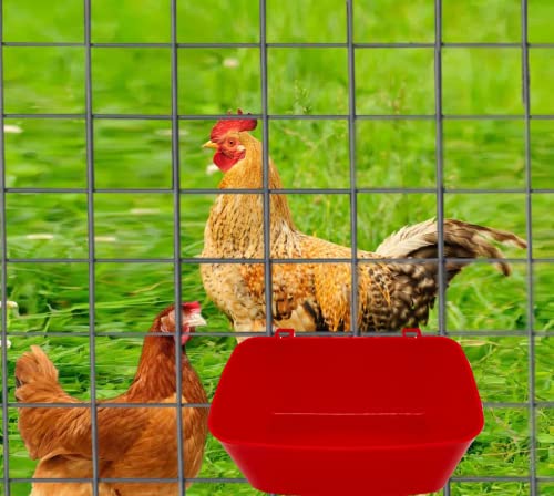  10 Pack Chicken Feeder Waterer 21 Oz Food Water Plastic Cage Cups Rabbit Feeding Dishes Hanging Coop Bowl Watering Container Treats Drinker For Poultry Pigeon Puppy Cat Bird Bath Basin Hamster Bed