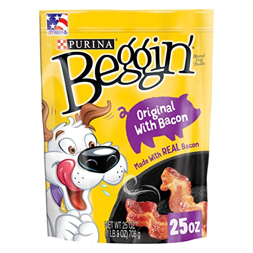  Purina Beggin' Strips Dog Treats, Original With Bacon Flavor - (4) 25 Oz. Pouches