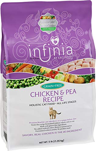  Infinia | Chicken And Pea Grain-Free Cat Food | Nutritionally Complete | 5 Pound (5 Lb) Bag