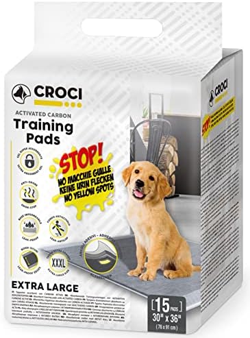  CROCI XXL 30"x36" Charcoal Pads For Dogs, Odor-Control Carbon Pee Pads For Dogs Absorbs Up To 10 Cups Of Liquid, 6-Layer Leak-Proof & Quick Dry Dog Training Pads, Disposable (35 Counts)