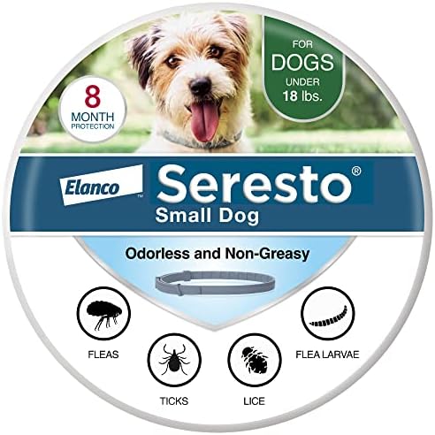  Seresto Small Dog Vet-Recommended Flea & Tick Treatment & Prevention Collar For Dogs Under 18 Lbs. | 8 Months Protection