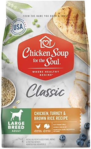  Chicken Soup For The Soul Small Bites Dog Food, Chicken, Turkey & Brown Rice Recipe, 4.5 Lb. Bag | Soy Free, Corn Free, Wheat Free | Dry Dog Food Made With Real Ingredients