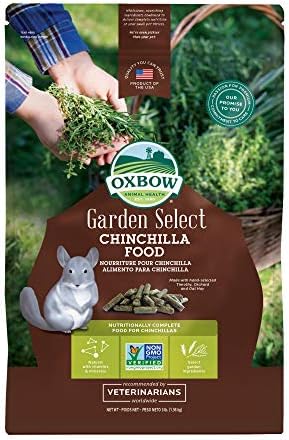  Oxbow Animal Health Garden Select Chinchilla Food, Garden-Inspired Recipe For Chinchillas Of All Ages, No Soy Or Wheat, Non-GMO, Made In The USA, 3 Pound Bag