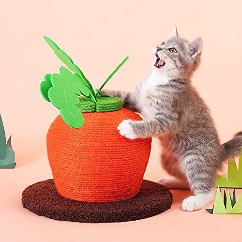  JYDQM Scratcher Toy Kitten Sisal Rope Scratching Board Cats Tree Scraper Toys Pet Scratch Carrot Climbing Post Cats Scratching (Color : A, Size : One Size)