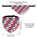 GENERIC Stars Geometric Grid Vintage Pet Bandana Collar - Scarf Collar - Art Dog Bandana Minimal Head Cicumference