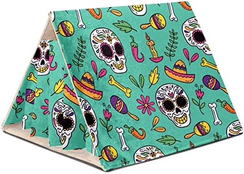  Y-DSIWX Guinea Pig Hideout House Bed, Burger Donut Hot Dog Pizza Flat Food Pattern Rabbit Cave, Squirrel Chinchilla Hamster Hedgehog Nest Cage
