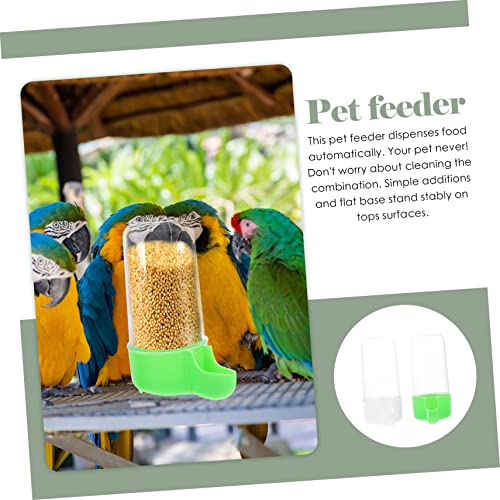  Mipcase 8 Pcs Bird Feeder Bunny Food Rabbit Water Dispenser Bird Cage Feeder Parrot Food Dispenser Dog Water Dispenser For Cage Small Animal Waterer Plastic Feeding Box Parrot Feeding Tool