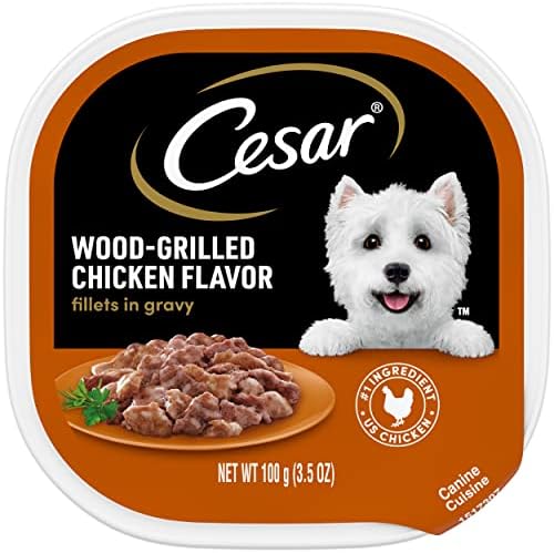  CESAR Soft Wet Dog Food Classic Loaf In Sauce Filet Mignon Flavor, (24) 3.5 Oz. Easy Peel Trays