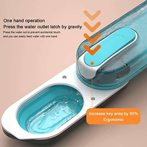 AYENCI Cat Automatic Water, Pet Dog Water Dispenser Feeder Foldable Gourd Bottle Bowl Drinker Carbon Filter Portable Outdoor Walking Travel Drink Cup (Color : Cyan Blue)