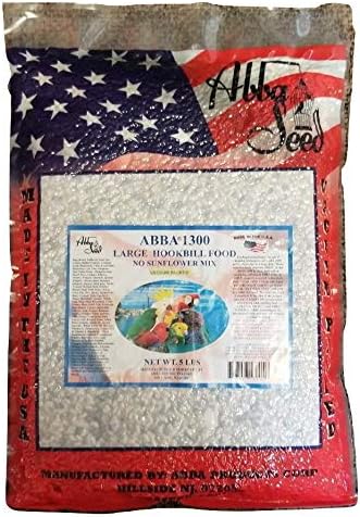  ABBA 1300 Bird Foods Large Hookbill No Sunflower Mix 5lbs