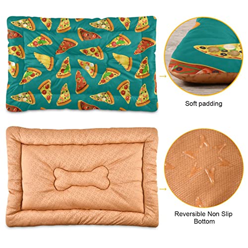  Food Pizza Dog Bed Cat Bed Soft Comfortable Pet Bed Non-Slip Calming Kennel Pad For Small Medium Large Dogs Cats 2116472