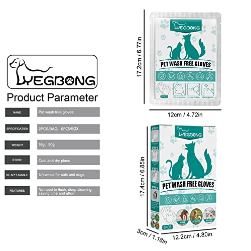  Pet Gloves For Cats And Dogs Bathing And Grooming Easy To Use Just Gently Dry Ideal Pet Wipes3ml Pet Supplies For Dogs Bowls With Storage (B, One Size)