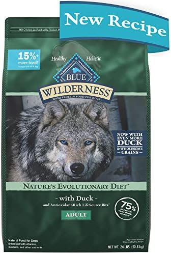  Blue Buffalo Wilderness High Protein Natural Adult Dry Dog Food Plus Wholesome Grains, Chicken 24 Lb Bag