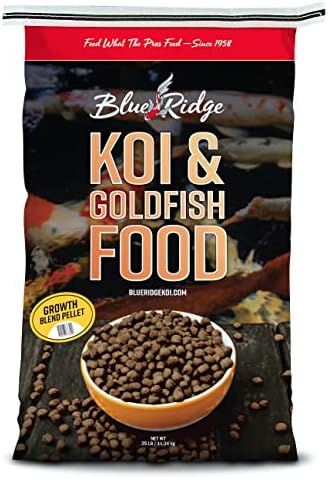  Blue Ridge Fish Food [2LB], Mini And 3/16" Floating Pellet, Koi And Goldfish Growth Formula Blend