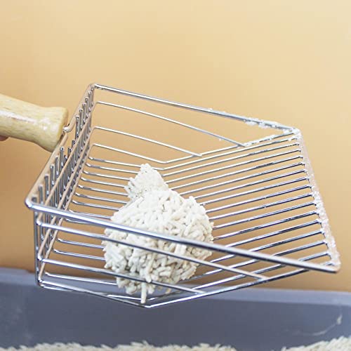  KUNWU Stainless Steel Food Grade 18" X 14" X 6" Extra Large Cat Litter Box With Silver Scoop Set