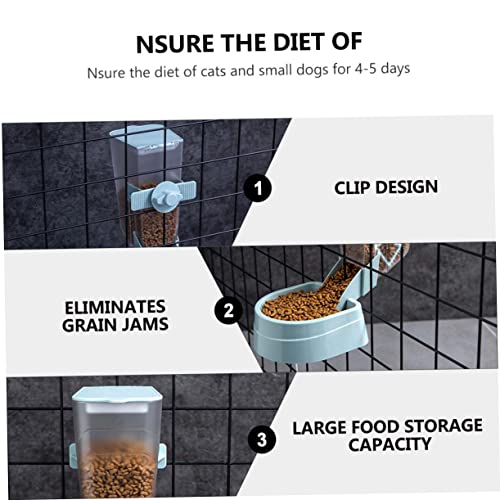  Parrot Food Cat Food Dispenser Automatic Feeder Dog Automatic Feeder Dog Food Plastic Sky-Blue Hanging Bowl Parakeet Food Cockatiel Food