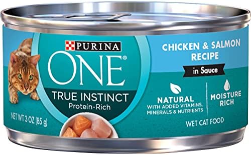 Purina ONE Natural, High Protein Wet Cat Food Variety Pack, True Instinct Turkey, Chicken & Tuna Recipes - (2 Packs Of 12) 3 Oz. Cans