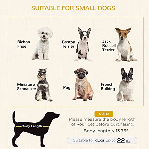  PawHut Wood Dog Crate Furniture With Hidden Food Bowl In Drawer, Dog Crate End Table With Cushion, Double Doors, For Small Dogs Indoor Use, Natural