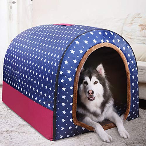  SENERY Stars Pet House PP Cotton Dog Nest Foldable Cat Bed For Small Medium Dogs Striped Travel Kennels Pet Products