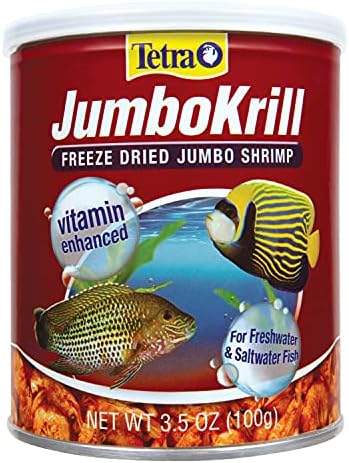  Tetra JumboKrill Freeze-Dried Jumbo Shrimp 14 Ounces, Natural Shrimp Treat For Aquarium Fish, Red (16200)