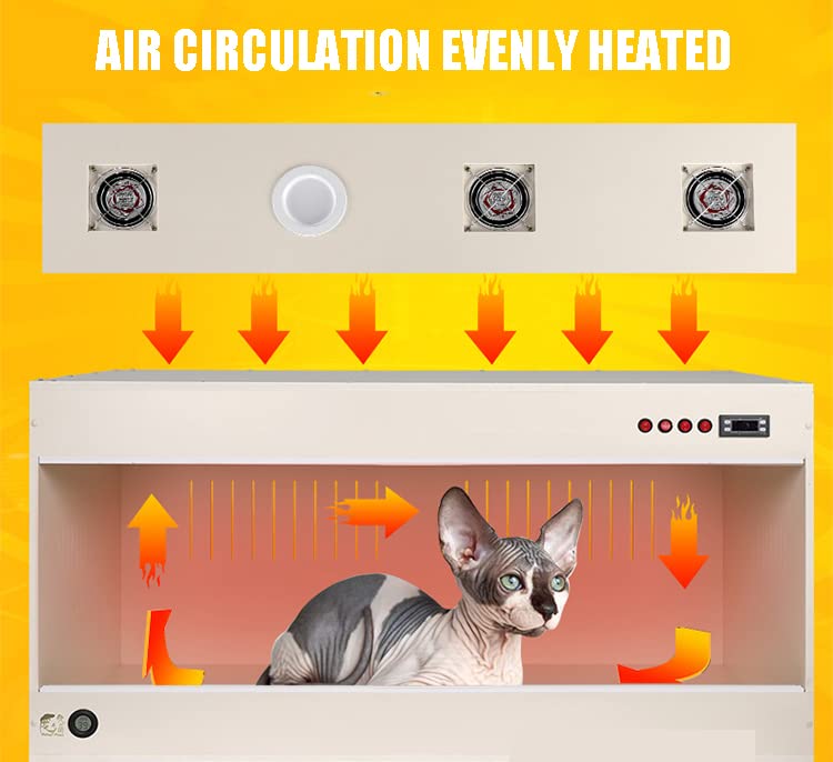  JUHAIYUAN Dog Incubator For Puppies, Puppy Incubator, Pet Incubator Box, Large PET Brooder Nursery Dog, Specially Designed For Pet Pups, 24X24X39 Inch