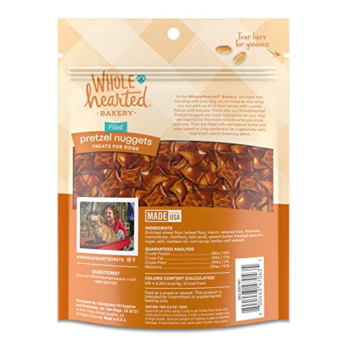  WholeHearted Peanut Butter Flavor Pretzel Nuggets Treats For Dogs, 6 Oz.