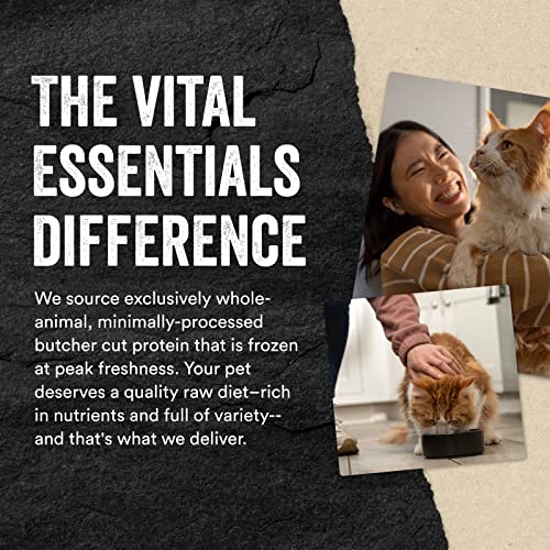  Vital Essentials Freeze Dried Cat Food, Beef & Chicken Mini Nibs 8 Oz