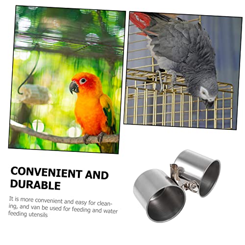  EVANEM 2pcs Feeder Tray Bird Feeder Outdoor Bird Feeder Toy Parrot Hamster Feeding Cups Ferret Water Bottle Water Bird Cup Parrot Feeder Birds Food Cup Pet Parrot Feeder To Feed Xuan Feng