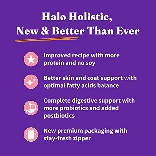  Halo® Holistic Adult Dog Healthy Grains Wild-Caught Salmon & Whitefish Recipe 3.5 Lb