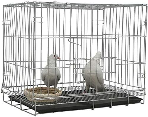 Kelendle Pigeon Cage Rabbit Cage Small Animal Cage Pet Habitat Wire Pet Home Frame Bunny House With Food Dish Tray Accessories For Medium Bird Parrot Chicken Duck Cat (19.7x13.8x16.6 Inches)