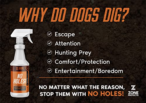  Zone Protects No Holes! Concentrate Bundle. Stop Digging Dogs. Two 32oz Concentrate Bottles. Saves 80%. Each Bottle Makes Two Gallons.