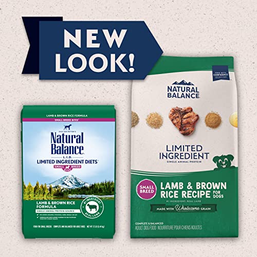  Natural Balance Limited Ingredient Small-Breed Adult Dry Dog Food With Healthy Grains, Lamb & Brown Rice Recipe, 12 Pound (Pack Of 1)