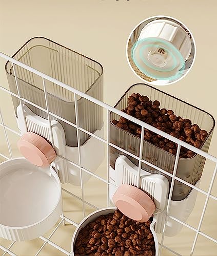  Misyue Hanging Automatic Food Water Dispenser Guinea Pig Water Bottle No Drip,Gravity Rabbit Feeder And Water Dispenser Set,Rabbit Water Bottle For Bunny Chinchilla, Hedgehog Ferret