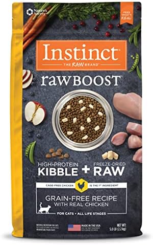  Instinct Raw Boost Grain Free Recipe With Real Salmon Natural Dry Cat Food By Nature's Variety, 4.5 Lb. Bag