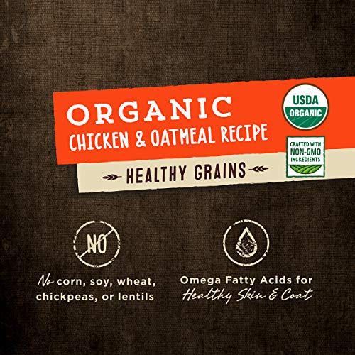  Castor And Pollux ORGANIX Organic Dog Food, Chicken And Oatmeal Recipe Dry Dog Food - 10 Lb. Bag