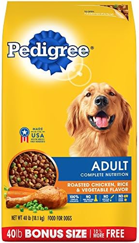  Pedigree High Protein Adult Dry Dog Food Chicken And Turkey Flavor Dog Kibble, 18 Lb. Bag