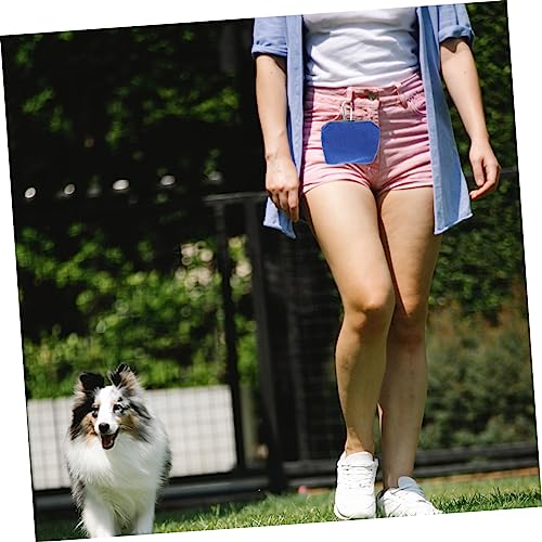  POPETPOP 5pcs Pet Snack Pack Handbag Storage Organizer Blue Fanny Pack Handbag Holder Dog Poop Bag Holder Dog Treat Dog Food Bag Pet Outdoor Training Bag Pets Snack Pouch Hanging Bag Belt