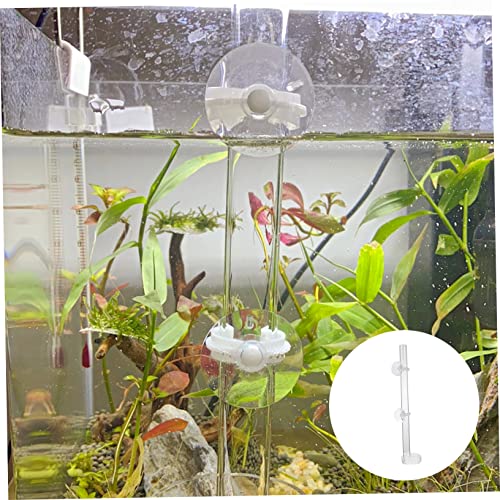  NOGRAX 1 Set Fish Tank Feeding Tube Clear Glass Clear Tray Auto Feeder Fish Feeder Tube Water Food Dish Acrylic Shrimp Feeding Tube Fish Feeding Supply Feeding Tube With Sucker Automatic Feeder (Colo