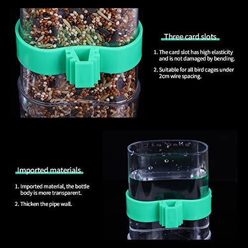  Pet Bird Feeder Waterer With Clip Pet Dispenser Bottle Drinking Fountains Feeding Bowls For Pet Parrot Pigeon Bowl