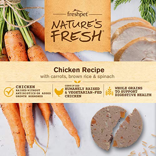  Freshpet Balanced Nutrition Chicken Recipe With Peas, Carrots & Brown Rice, 2 Lb