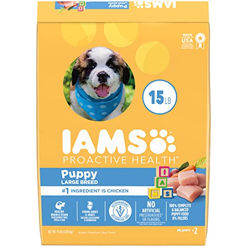  IAMS Smart Puppy Large Breed Dry Puppy Food With Real Chicken, 15 Lb. Bag