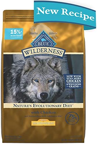  Blue Buffalo Wilderness Rocky Mountain Recipe High Protein Natural Adult Dry Dog Food, Red Meat With Grain 13 Lb Bag